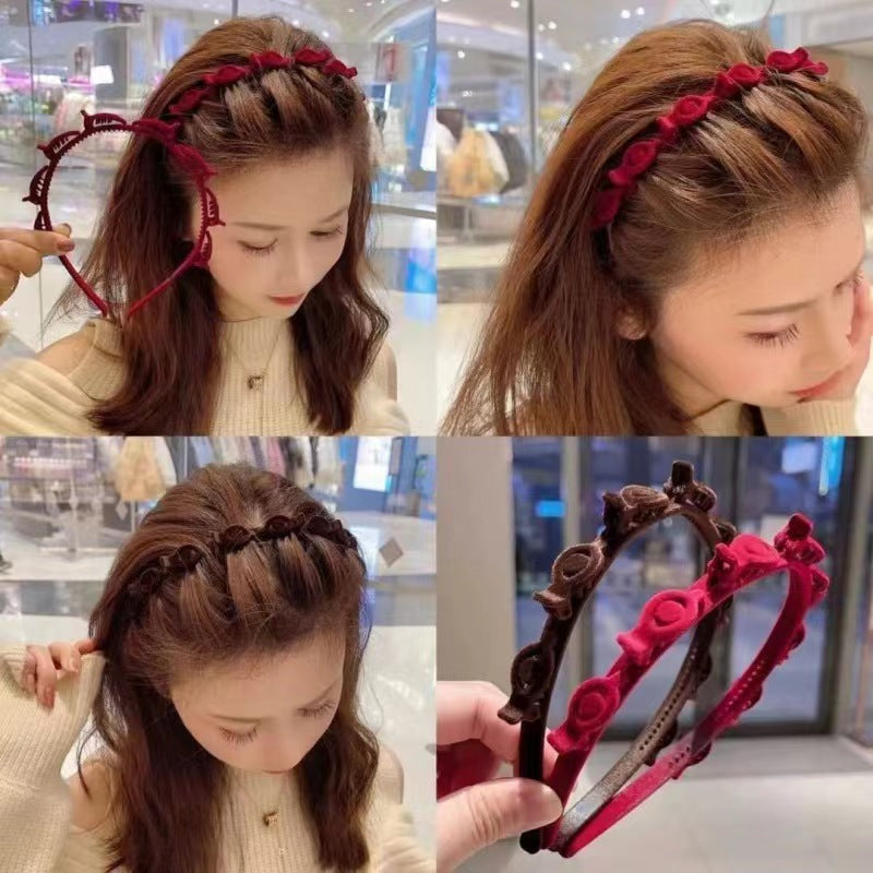 Finishing Hair Clip For Broken Hair Sweet All-matching Simple Non-slip Toothed Headband Hair Accessories