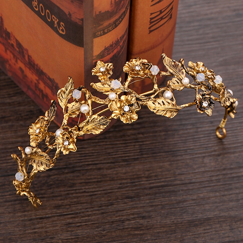 Bronze Flower And Diamond Shaped Crown Tiara