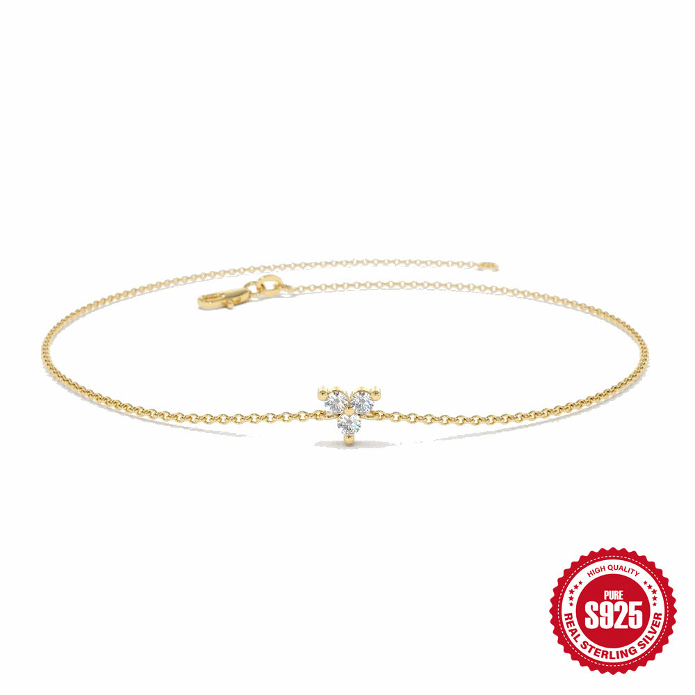 Triangle Studded Diamond Classic Foundation Versatile Temperament Bracelet