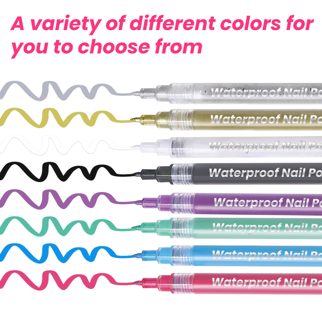 Nail Art Easy To Color Smudges Painted Nail Hook Line Pen