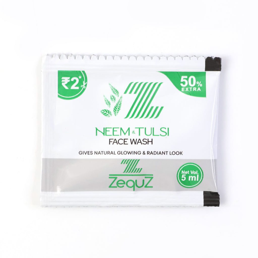 Zequz Neem  Tulsi Herbal Face Wash Sachet (5 Ml  1 Pc)