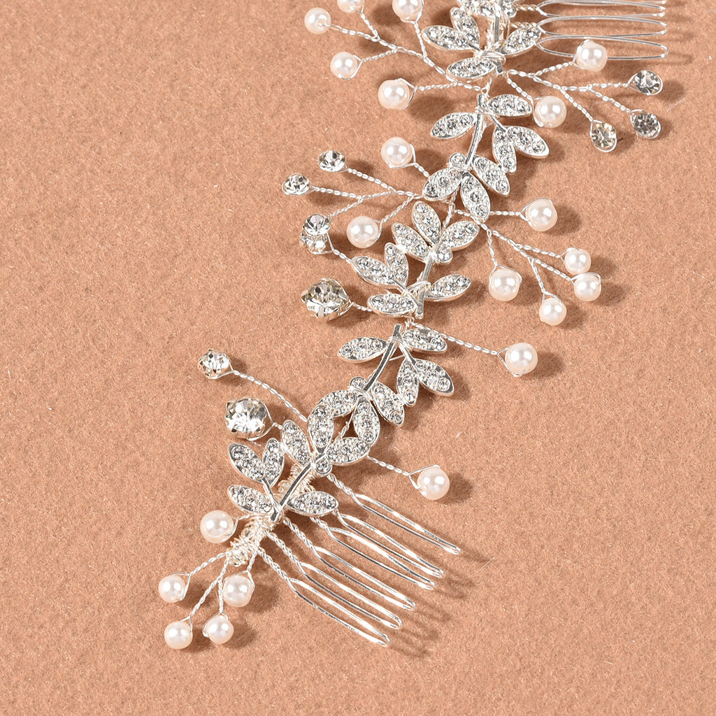 New Bridal Hair Comb Silver Flower Headgear