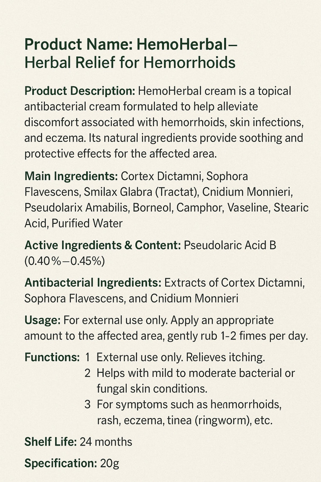Acne Medicine Hemorrhoids Cream