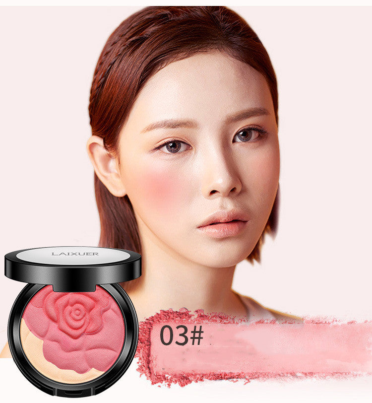 Laixuer Rose Love Mixed Color Rouge Three-dimensional Facial Repair Natural Blush