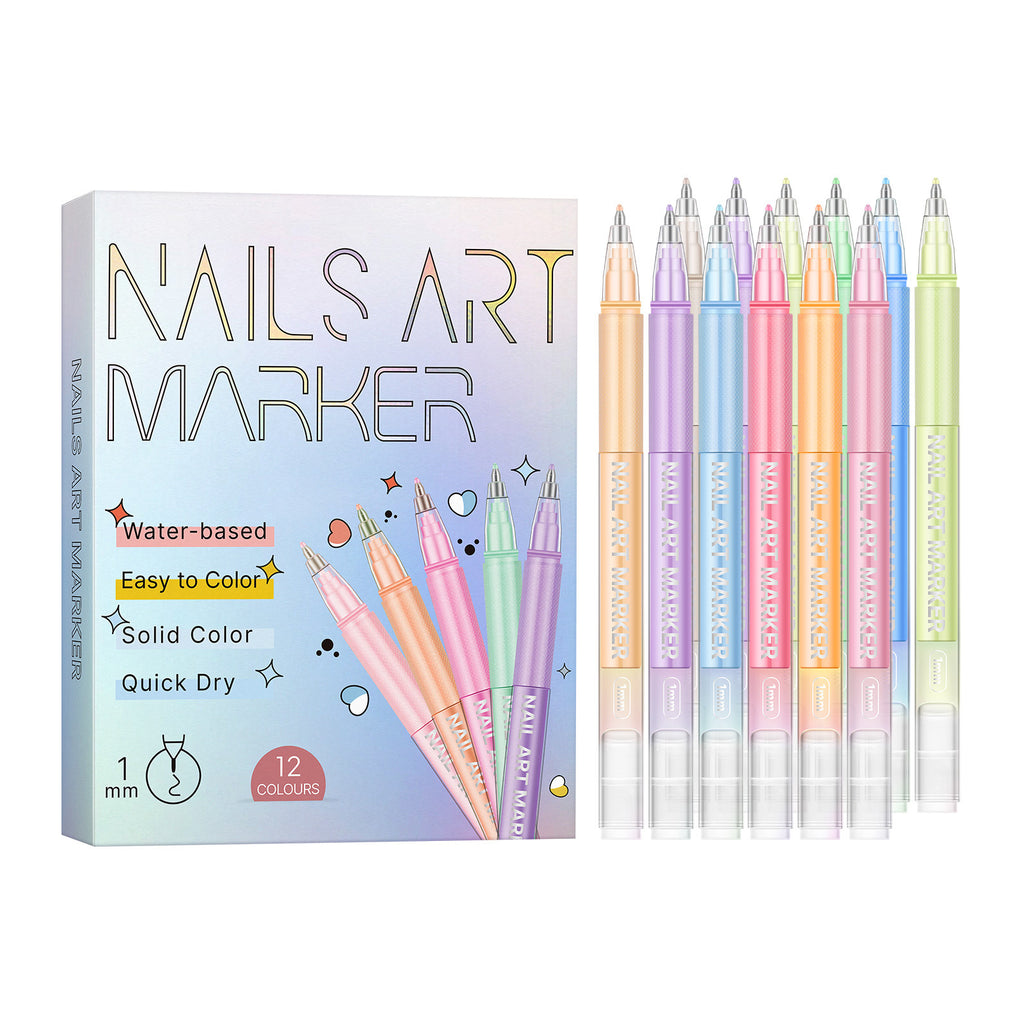 Painted Graffiti Nail Art Marker Highlighter And Outline Graffiti Pen Set