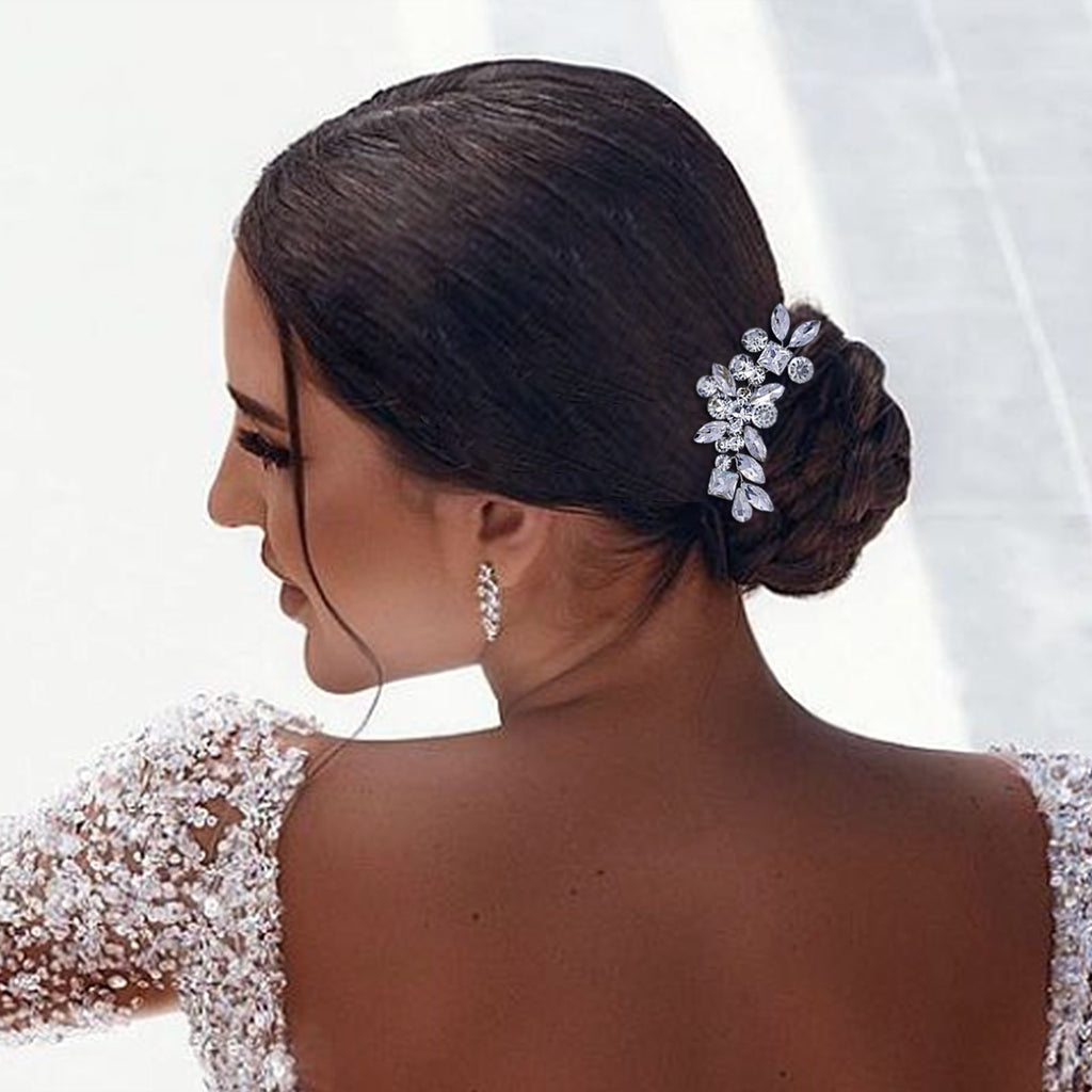With Makeup Styling Photo Hair Comb Rhinestone Insert
