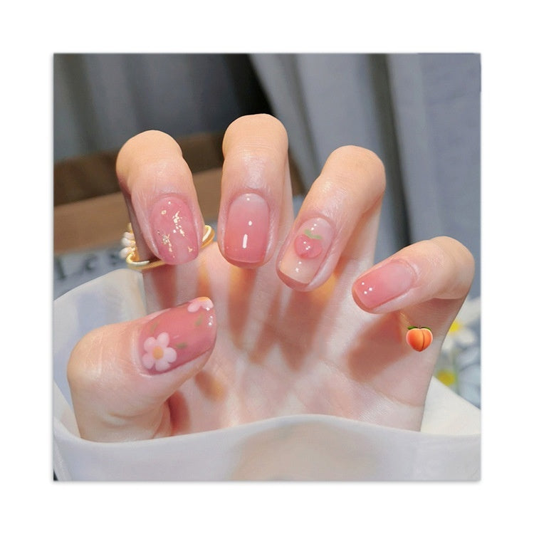 Joyful New Summer Nail Stickers Featuring Flower And Peach Designs