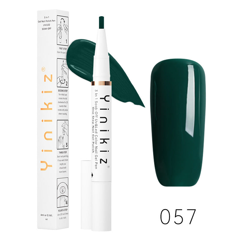 Yinikiz One-Step Glue Lazy Pen White Three-in-one UV Polish Convenient And Fast Beginner Manicure