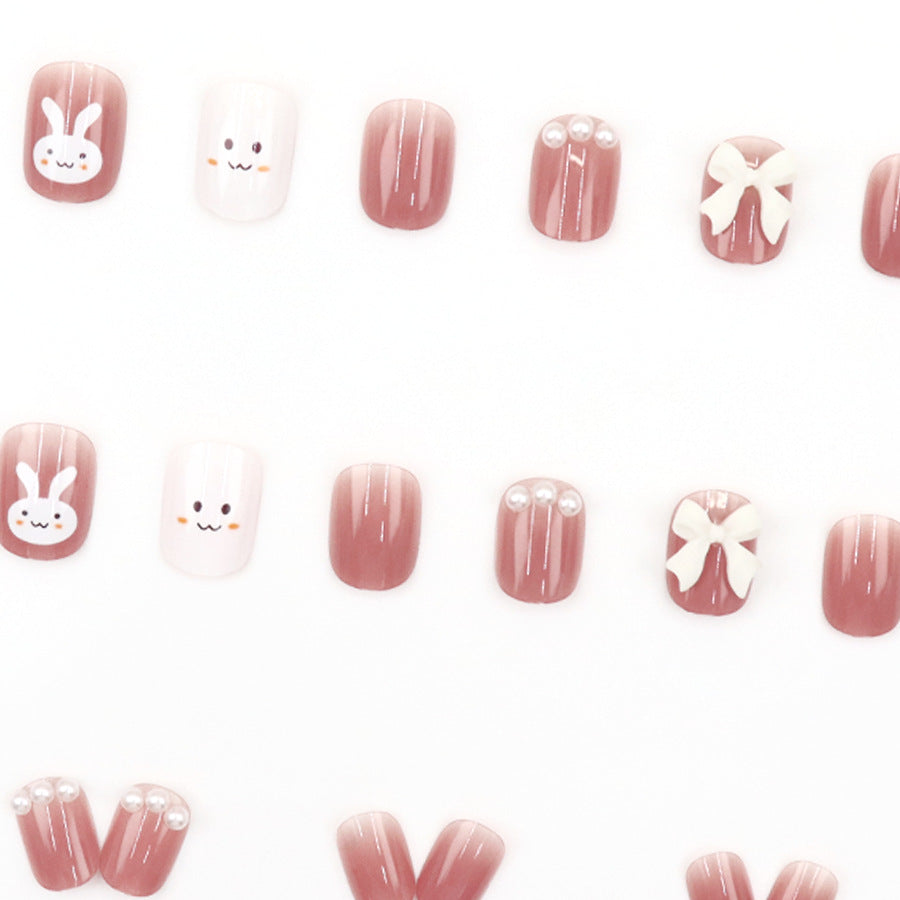French Love Sweet Blush Rabbit Wearing Armor