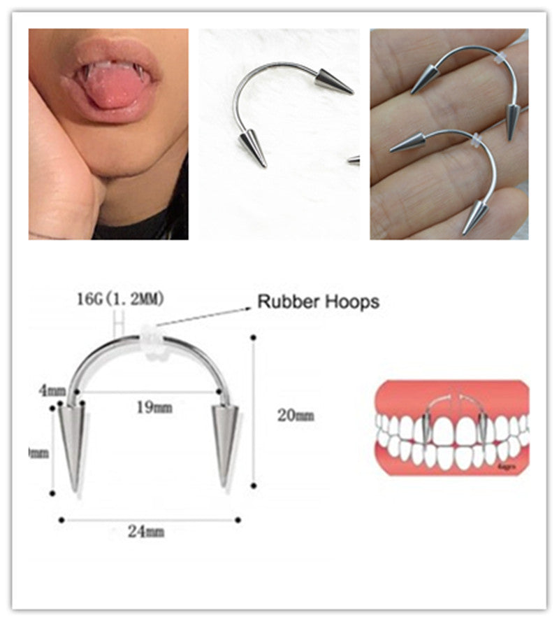 Dracula Devil Nail Lace Nail Medical Steel Smile Nail