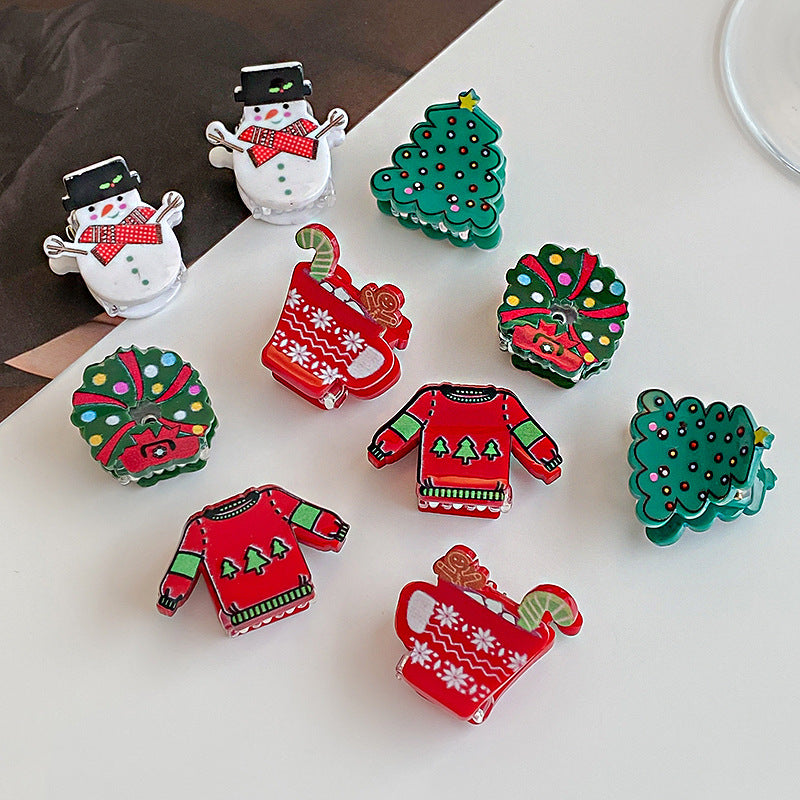 Christmas Elements Santa Claus Cartoon Hairpin