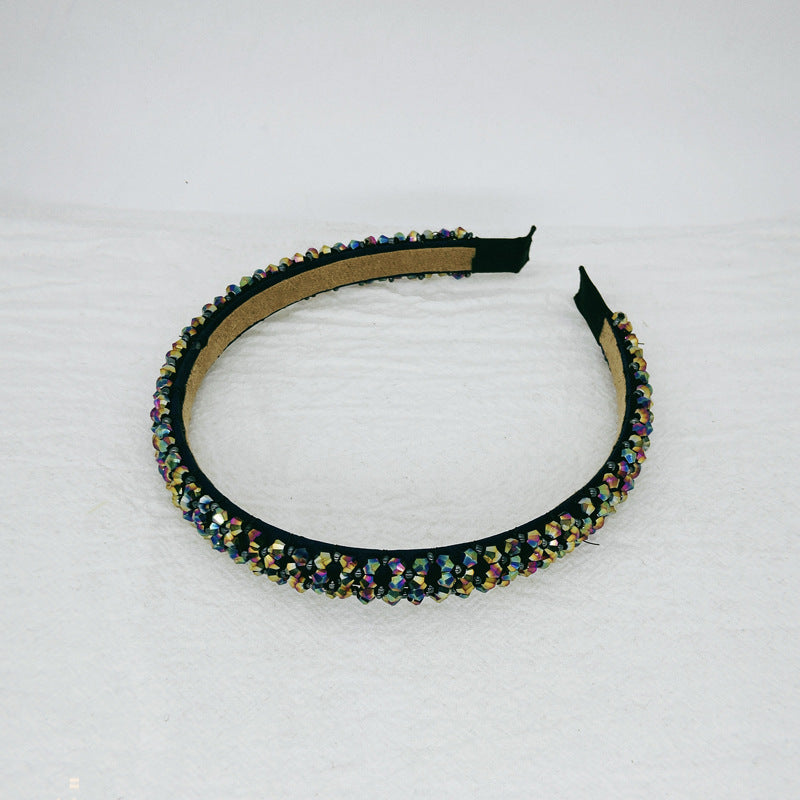 Women's Crystal Beaded Hair Hoop Woven Headwear