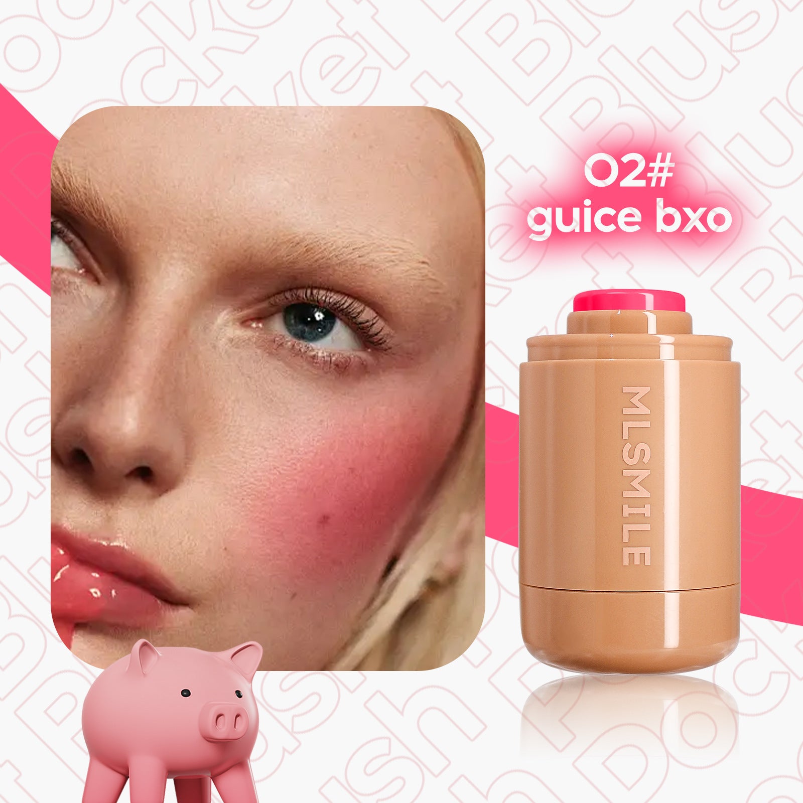 MLSMILE Blush Stick 6-color Highlight Brightening Portable