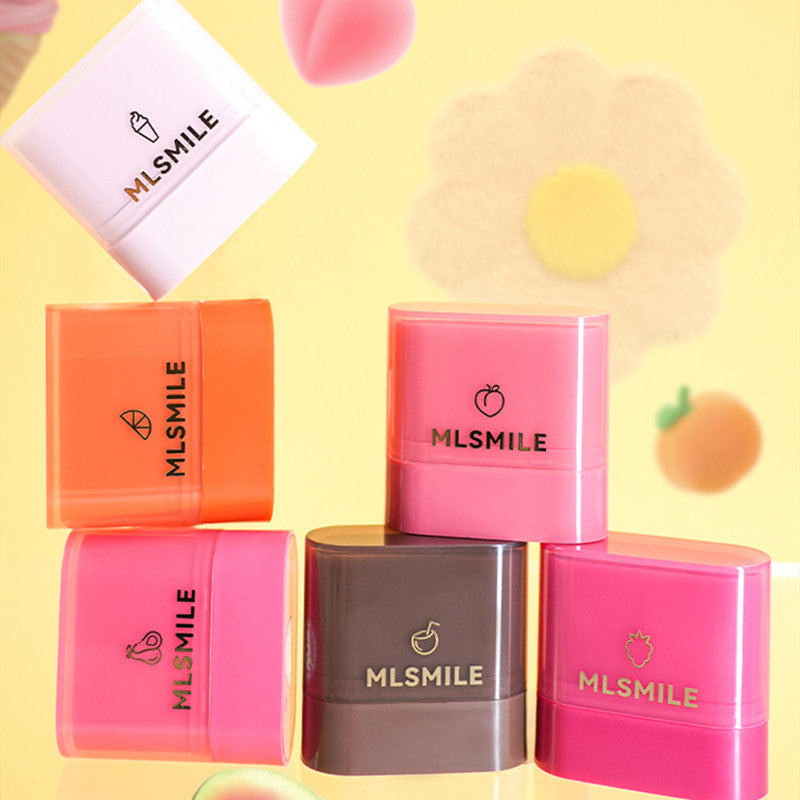 MLSMILE Flat Tube Fruit Blush Stick 2 In 1