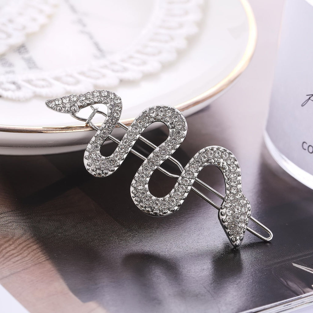 South Korea Vintage Court Rhinestone Snake Barrettes