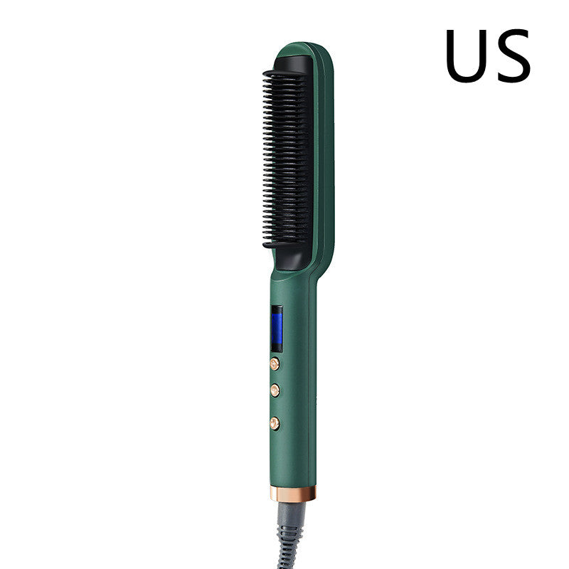 Negative Ion Straight Curling Dual-purpose Electric Heating Hair Straightening Comb