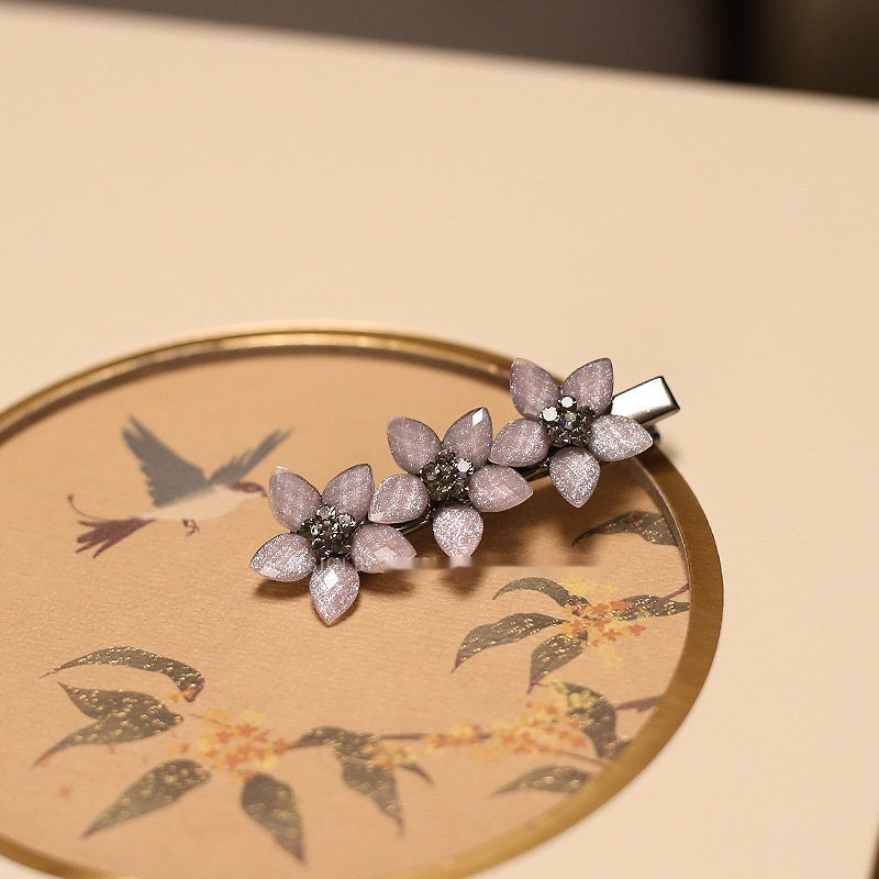 Retro Small Size Hairpin Headdress Resin Flowers