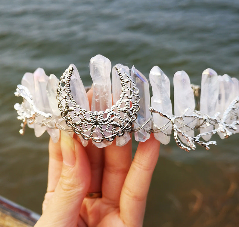 Rock Crystal Party Moon Branch Hairband