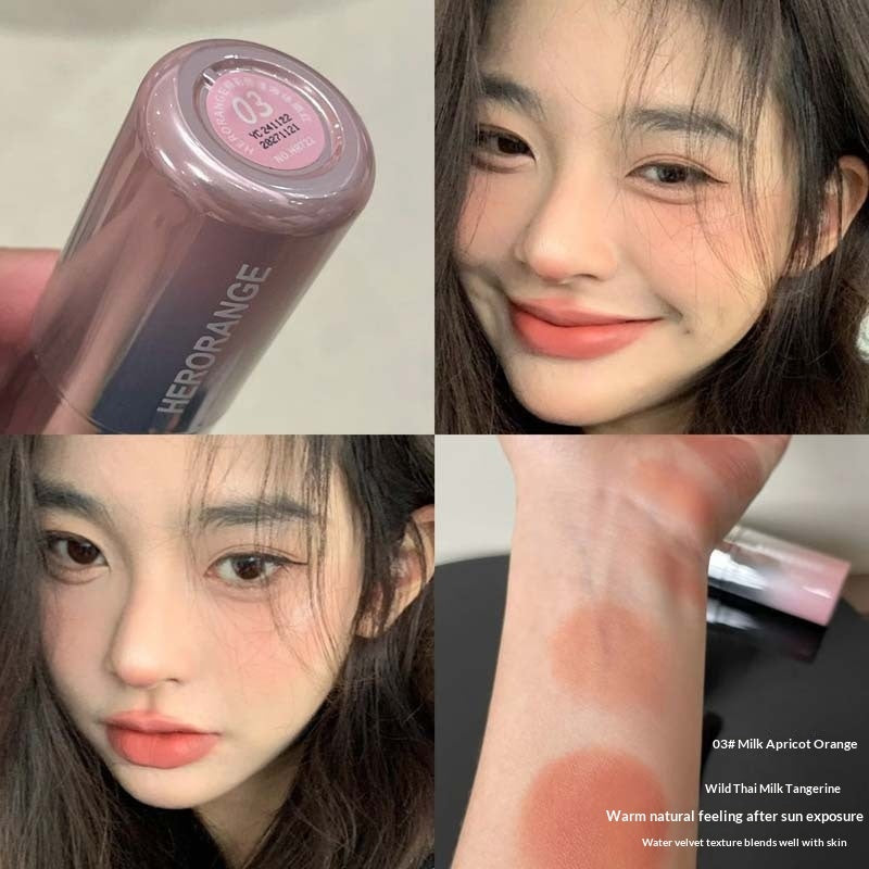 Herorange Natural Complexion Enhancing Low Saturation Matte Multi Use Liquid Blush