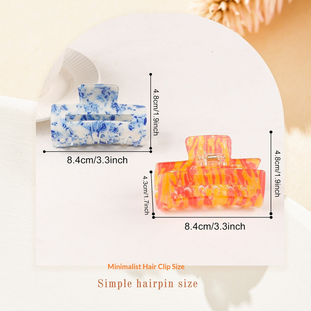 Multi-color Textured Minimalist Chic Versatile Shark Clip