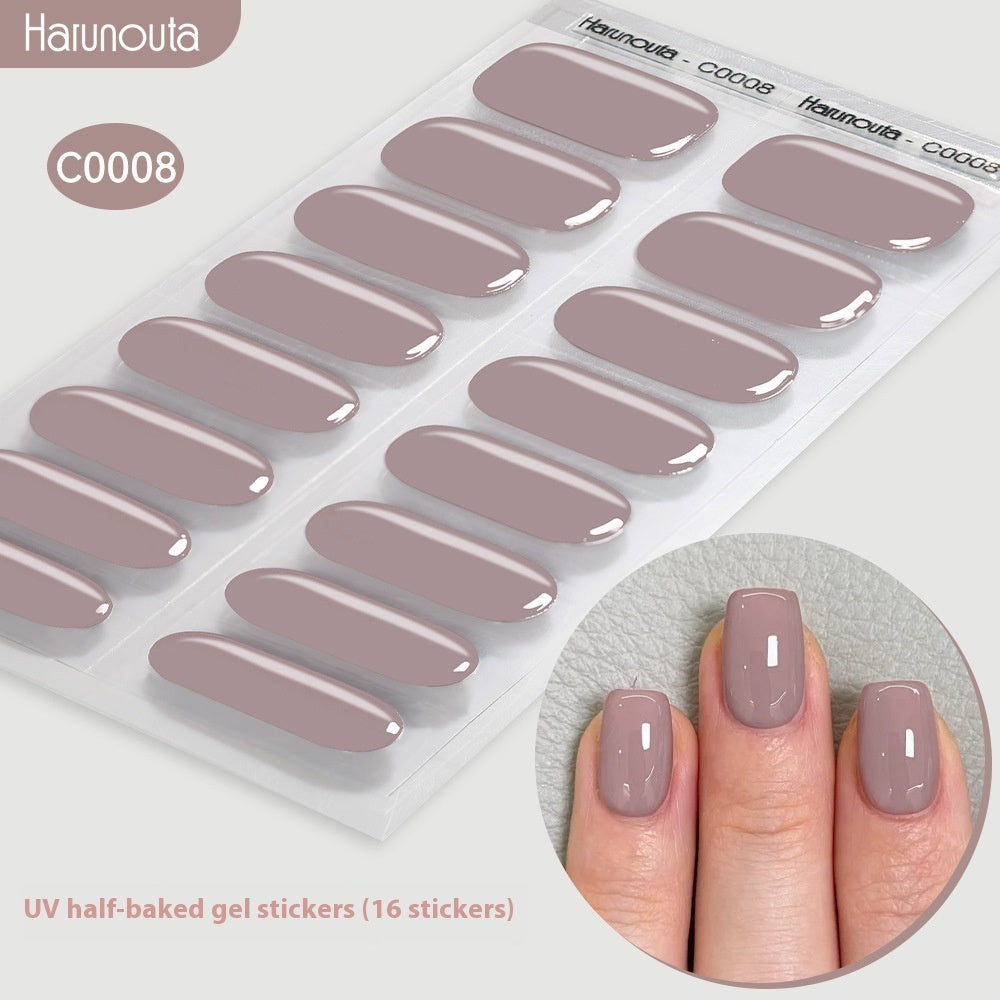 Harunouta Nail Stickers UV Gel Nail Sticker Semi-curing