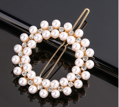 Women's Geometric Frog Buckle Clip Crown Bangs