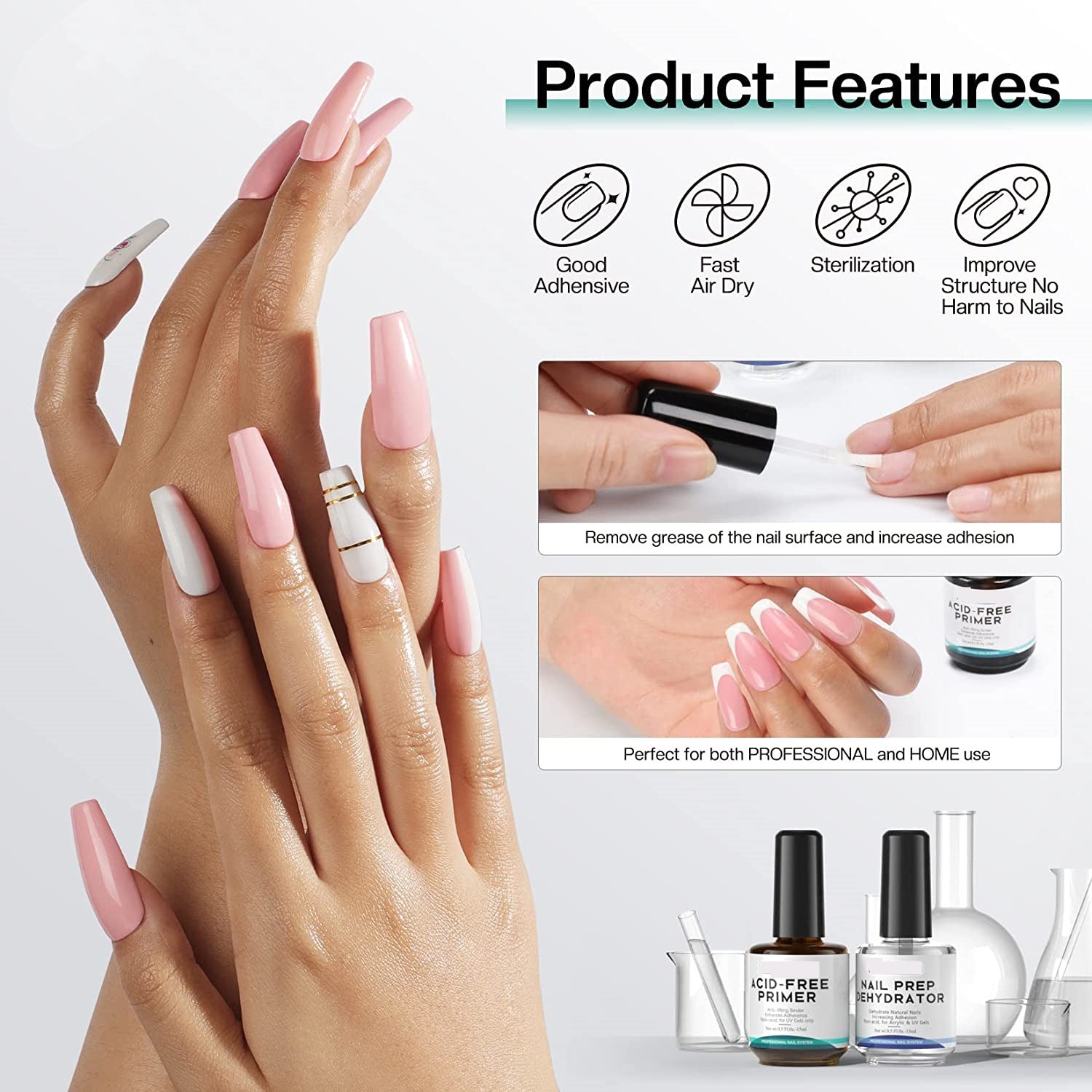 Nail Art 2 Pieces Suit Infiltration Powder Anti-warping Balance Liquid