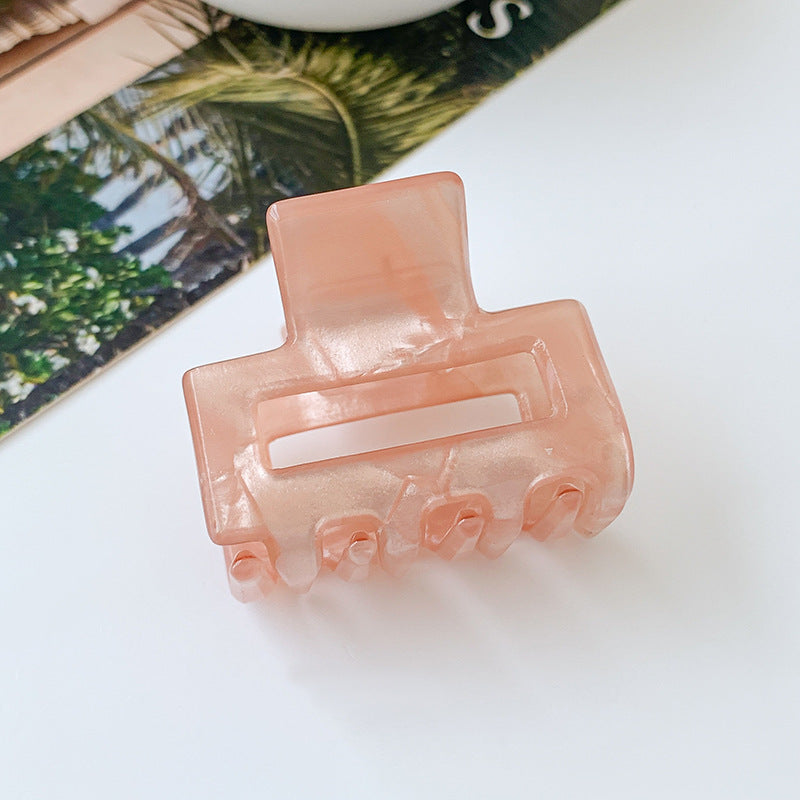 Leopard Print Checkerboard Square Small Hairclip Women
