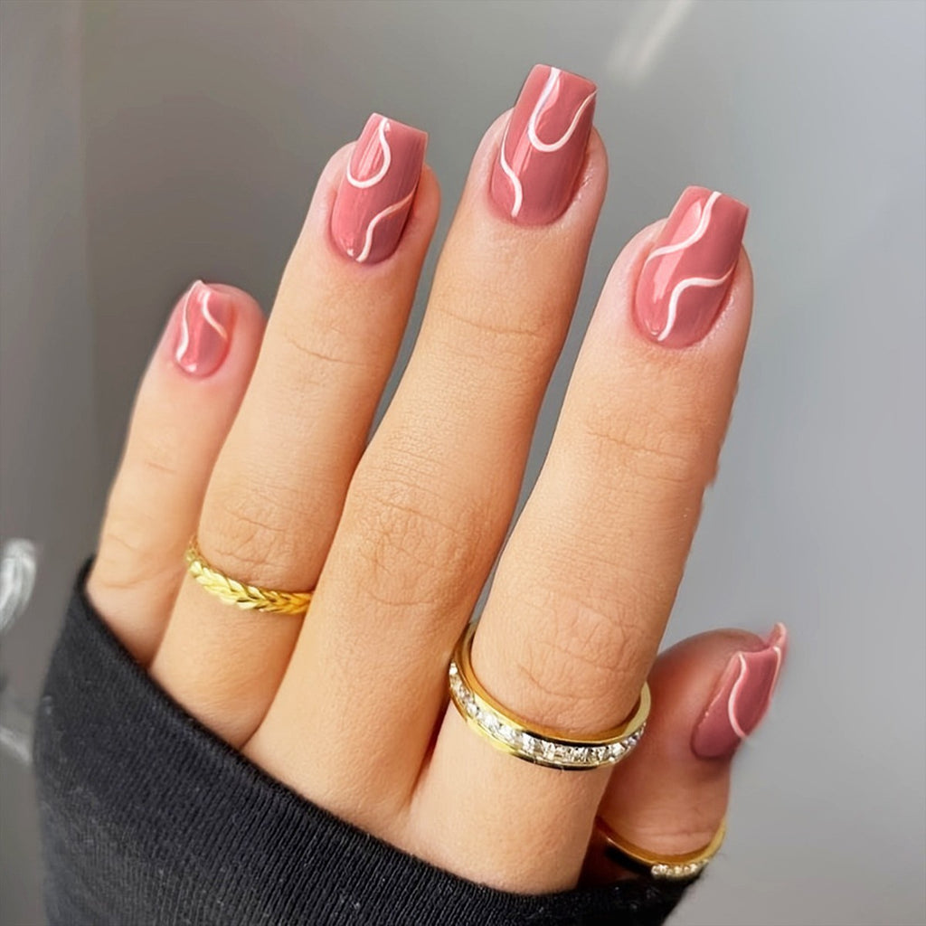 Women's European, American And French Style Pieces Fake Nail Patch