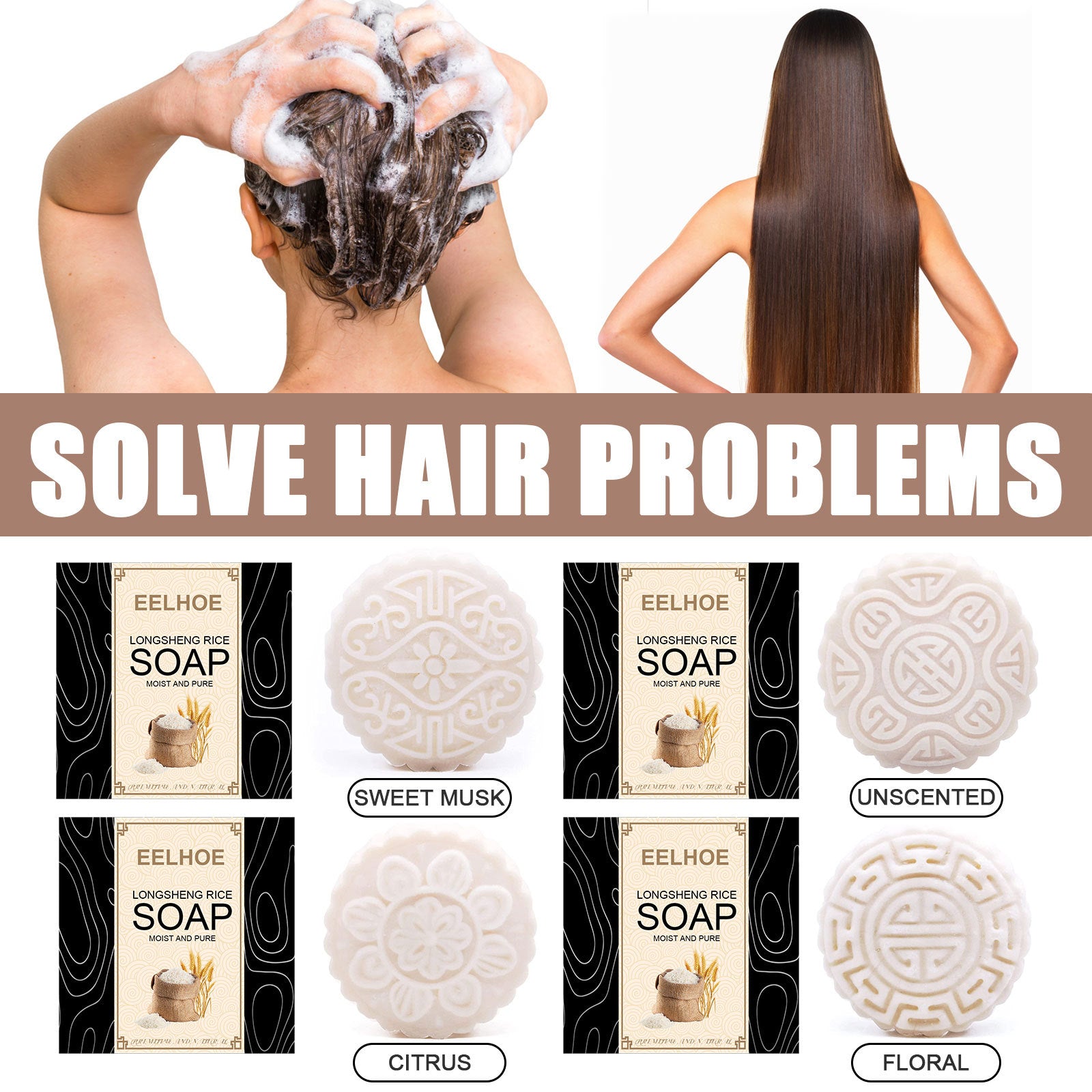 Water Soap Shampoo Soap Nourishes Frizz, Conditioner And Softens Hair