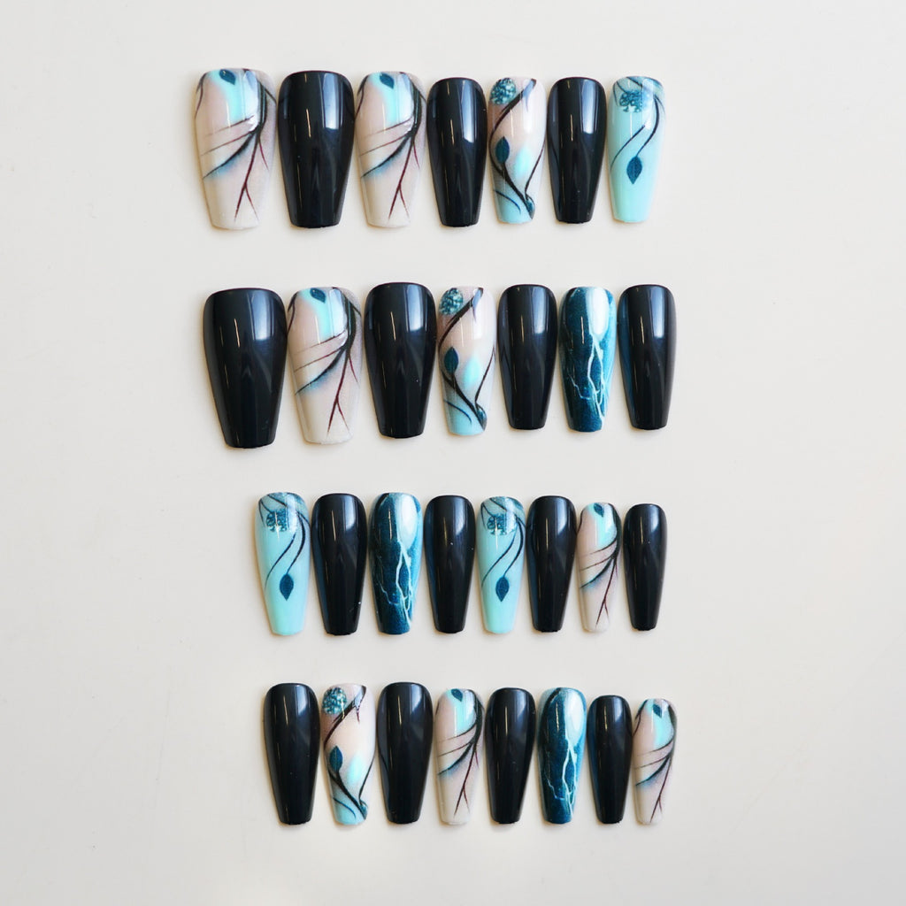 Fashion Cold Bamboo Leaf Wear Nail Piece