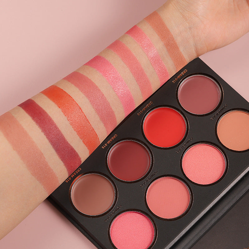Langmanni Makeup Eight-color Blush High Disc Brighten Skin Tone