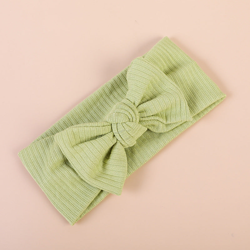 Baby Knitted Stretch Non-marking Bow Hair Tie