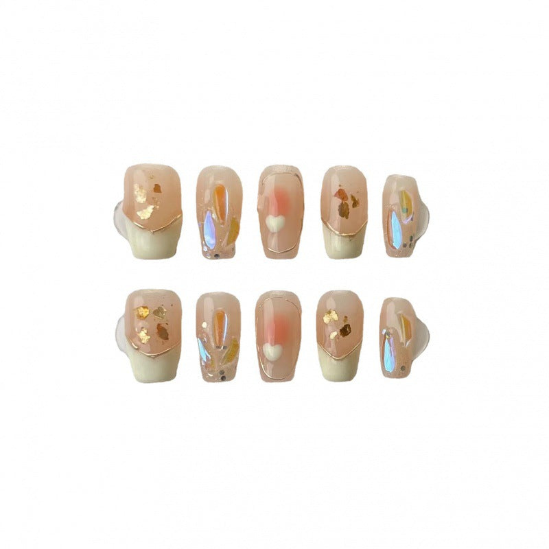 Wear Armor Nail Shaped Piece French Sequins Love Detachable