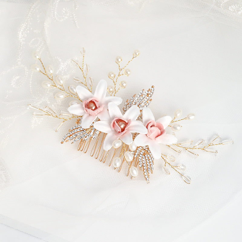 Fashion Temperament Handmade Crystal Flower Headdress