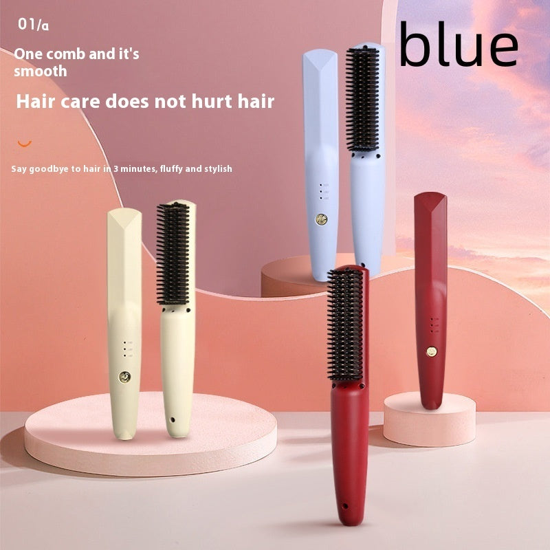 Household Portable Electric Heating Straight Hair Curls Dual-purpose Straight Comb