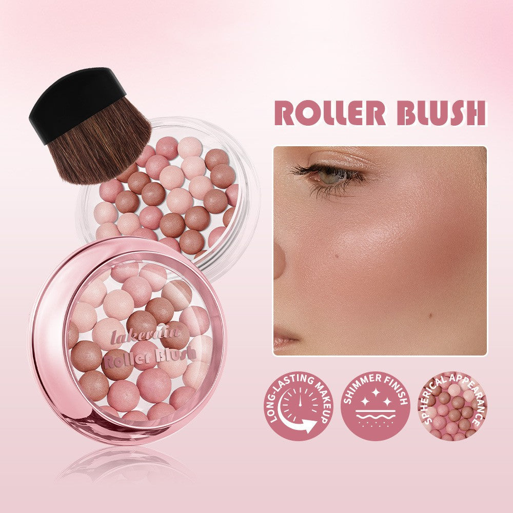 Lakerain Roller Blush Ball Three-dimensional Repair Delicate Highlight Pearlescent Ball Blush