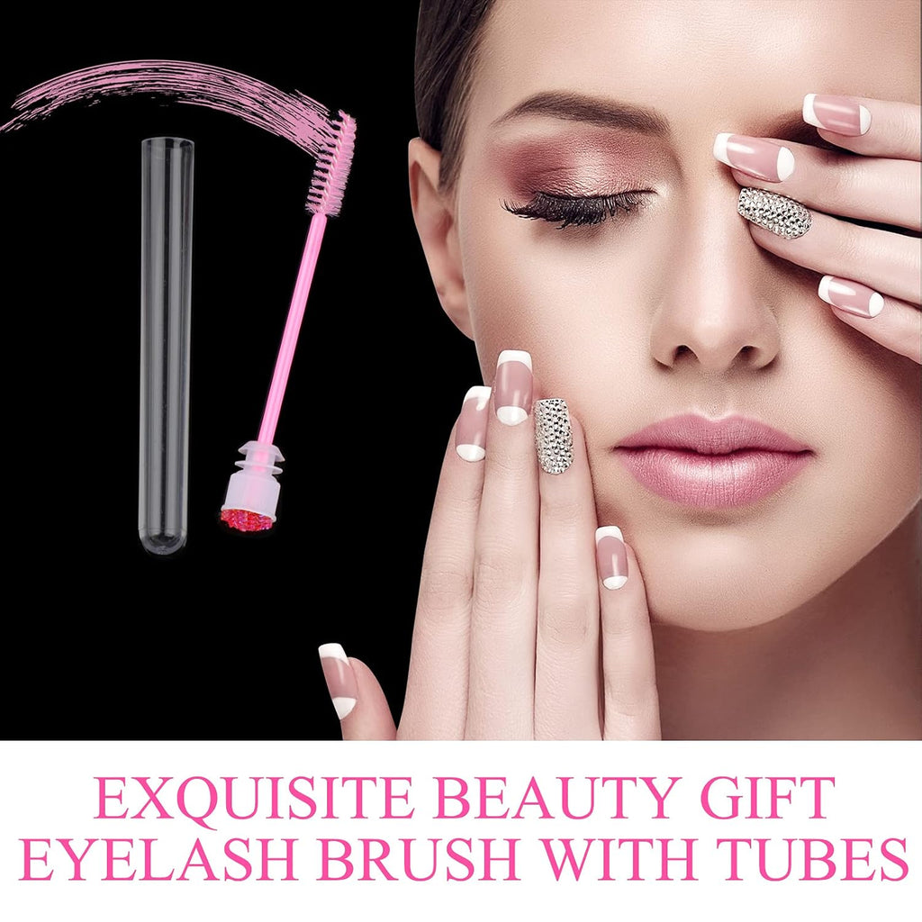 10 - 50 Pcs Disposable Eyelash & Mascara Brushes Diamond Lash Spoolie Wands For Makeup, Extensions & Cleaning 4 Colors