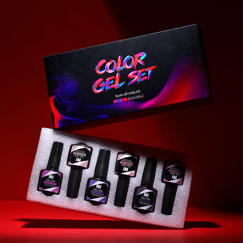Nee jolie Gel Nail Polish Set 8ml 6 Bottles Boxed Manicure Japanese Nail Color