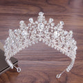 Three-piece Bridal Crown Headdress Baroque Hair Accessory Necklace Earrings