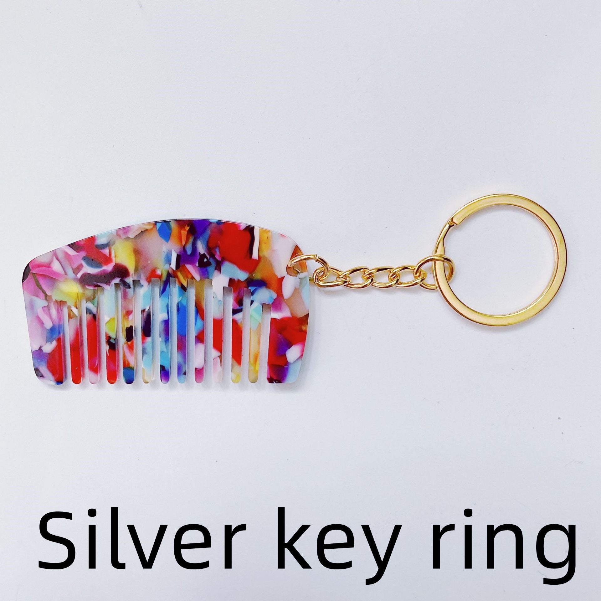 Acetic Acid Plate Mini Comb Key Chain Pendant Portable