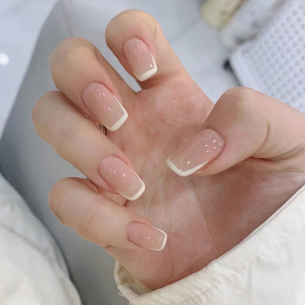 Nail Enhancement Patch Simple White Method Multicolor Floret