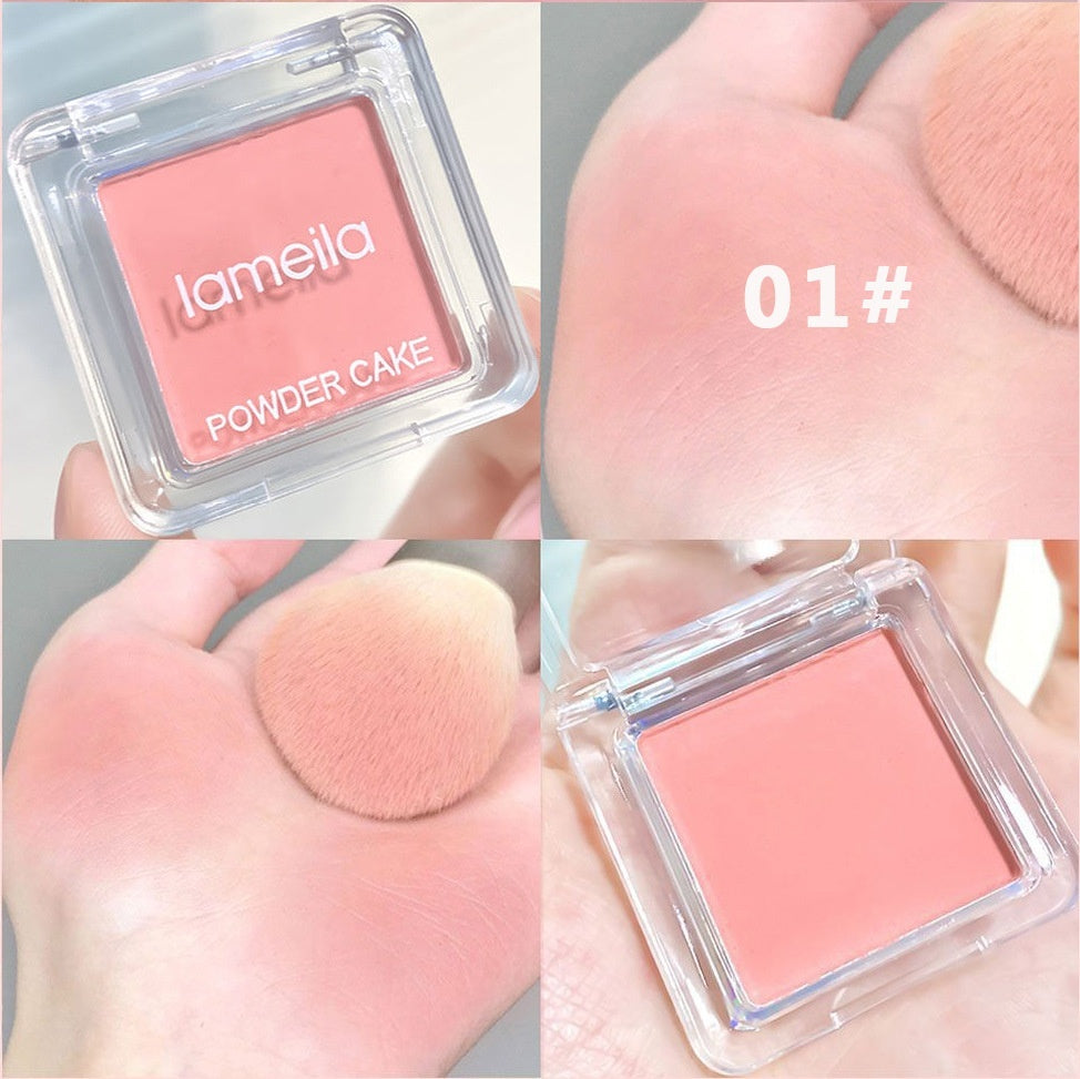 La mei la Monochrome Ice Cube Blush Ins Brightening Color Rendering Long-lasting Natural Delicate
