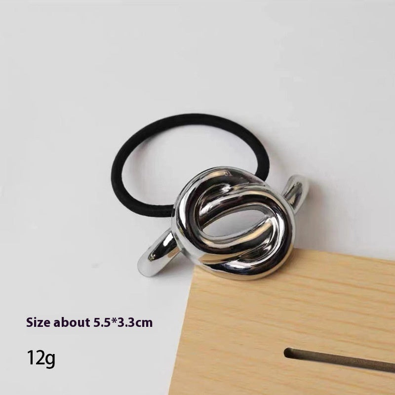 European And American Cold Style Geometric Metal Concave-convex Stretch Retro Head Rope