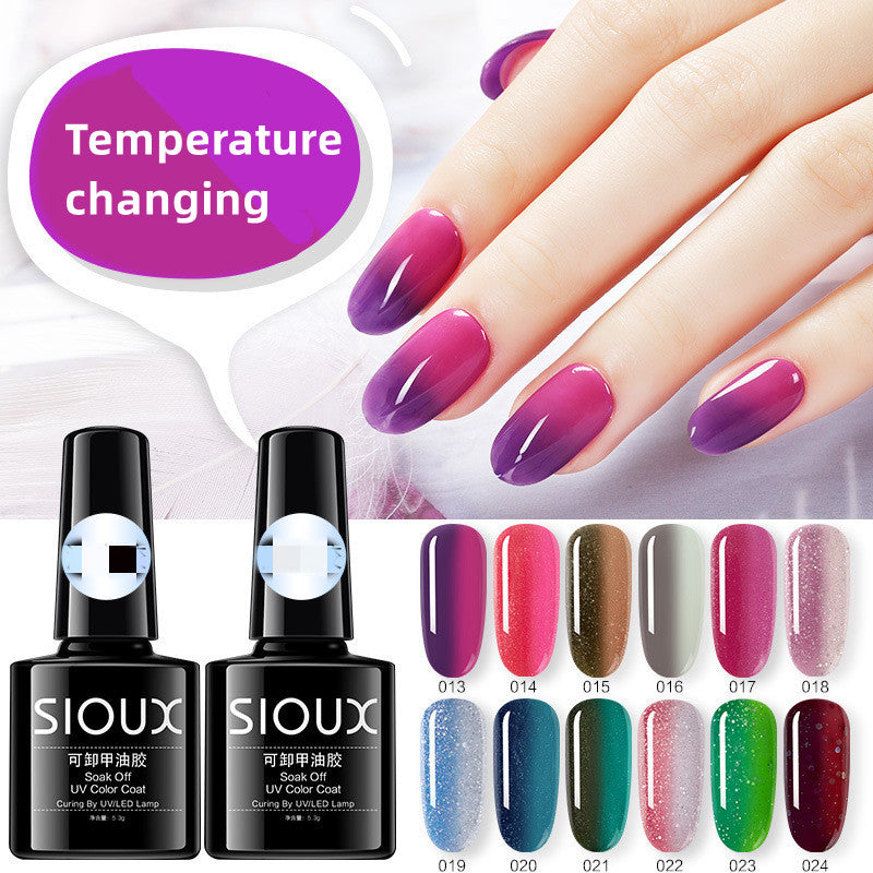 Sioux Autumn And Winter Popular Colors Are Durable And Waterproof Temperature Changing Nail Polish