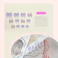 Purple Colorful Gradient Cat's Eye 3D Three-dimensional Golden Butterfly Nail Sticker