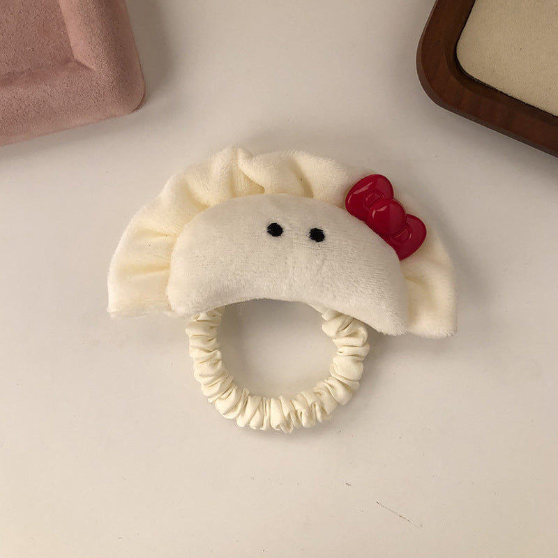 Cute Bowknot Plush Big Dumplings Grip Personality Barrettes Hair Accessories