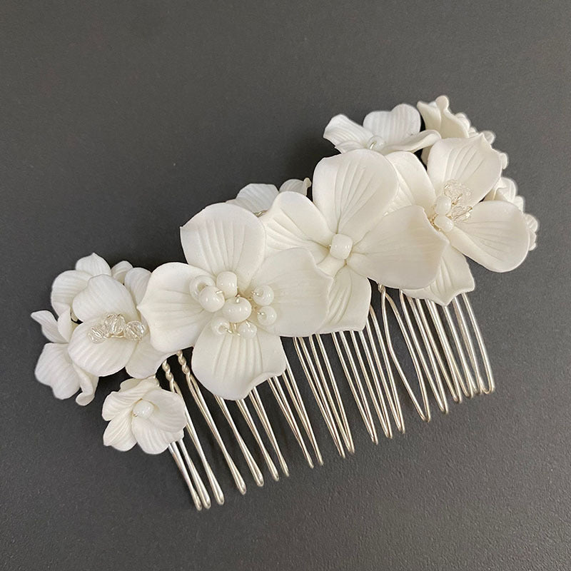 Bridal Headwear Accessories White Ceramic