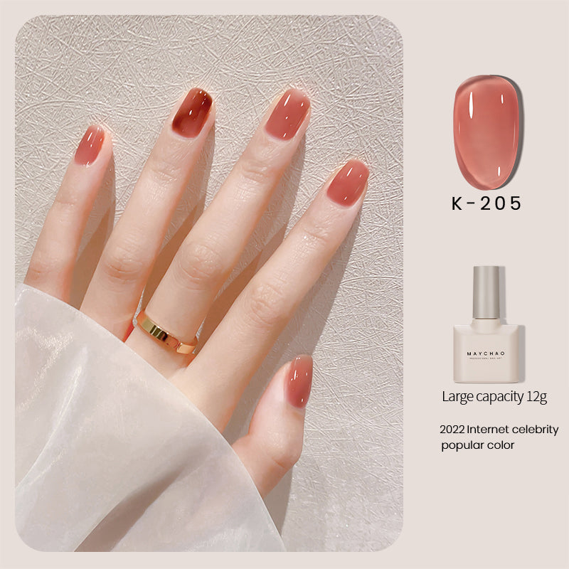Maychao Transparent Jade Fat Ice Transparent Nude Nail Polish