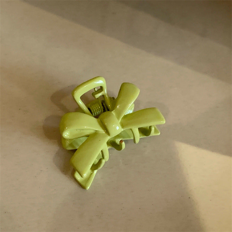 Candy-colored Metal Hair Clip With A Bow